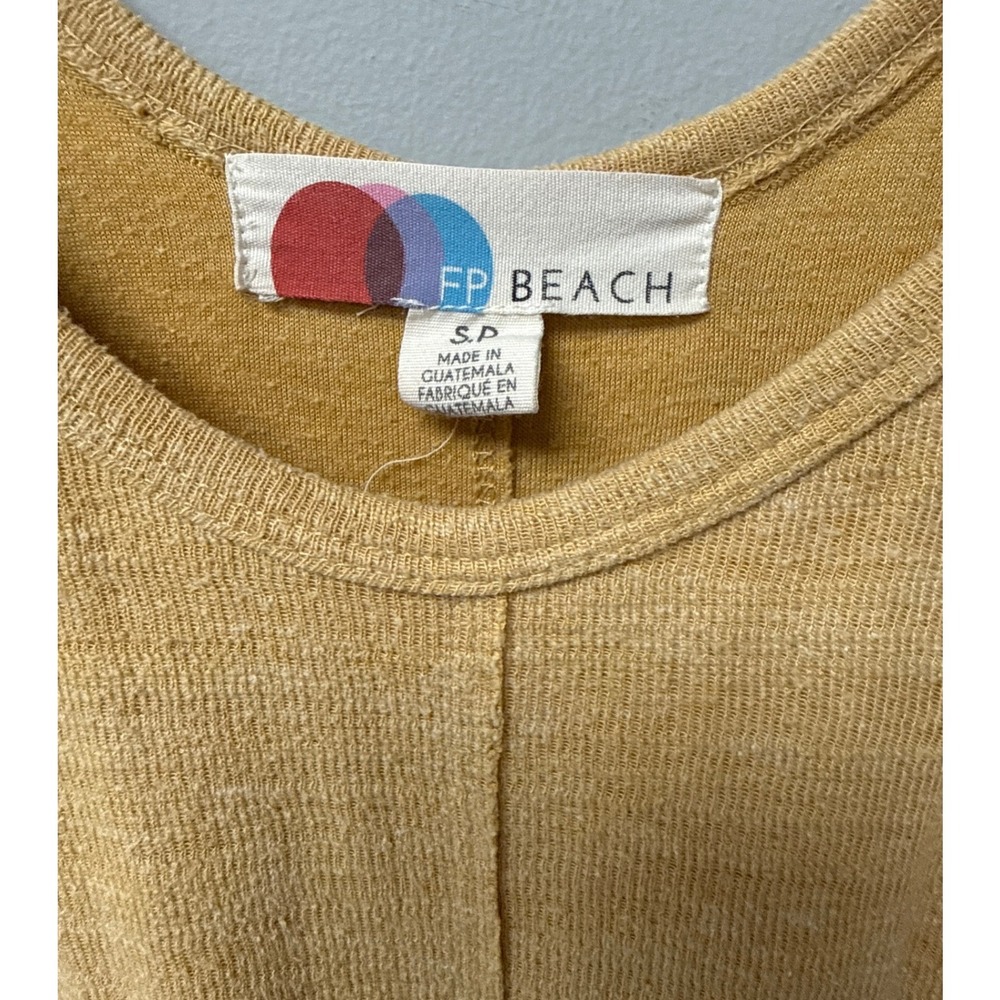 Free People Beach Bicoastal Romper Womens Small Yellow Boho Coastal Casual Comfy - Picture 7 of 11